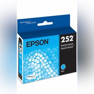 Epson 252 T252220-S Ink Cartridge — Cyan (NEW)